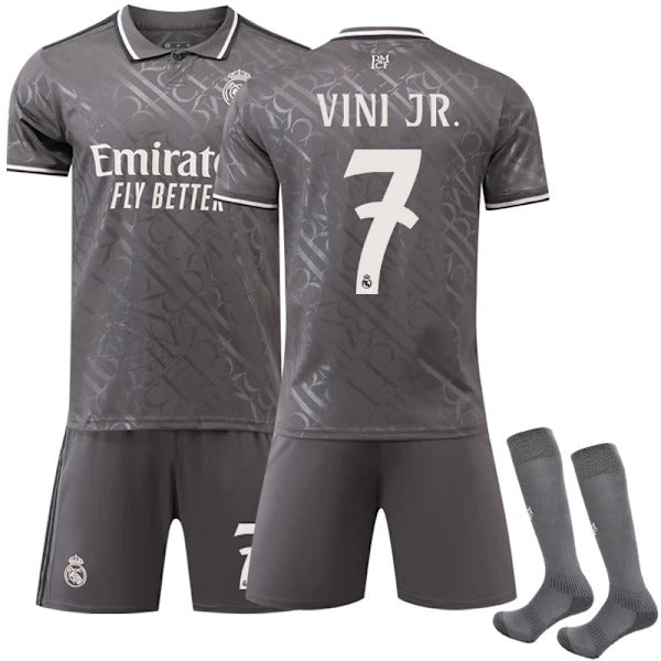 Real Madrid Away Football Shirt Kids & Adults 2024-2025 Vinicius No. 7 VINI JR Real Madrid Away Football Shirt Kids & Adults 2024-2025 Vinicius No. 7 VINI JR